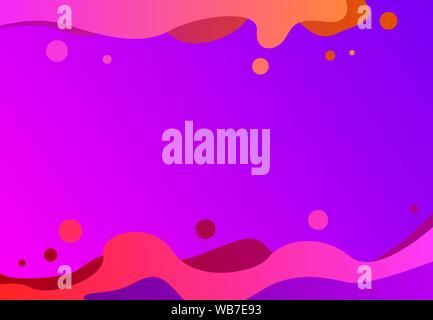 Résumé fond liquide, liquide 3D, Violet, Bleu, Bon d'être historique, Affiche, etc.. Illustration de Vecteur