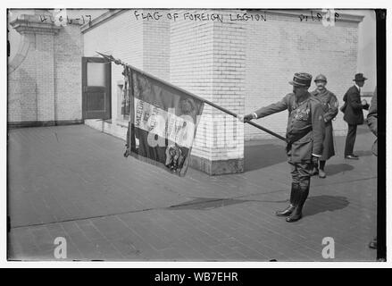 Drapeau de la Légion étrangère Abstract/moyenne : 1 négatif : vitrage ; 5 x 7 in. ou moins. Banque D'Images