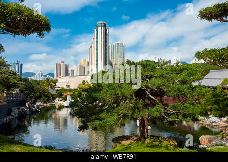 Nan Lian Garden, un jardin classique chinois. Diamond Hill, Kowloon, Hong Kong, Chine. Banque D'Images