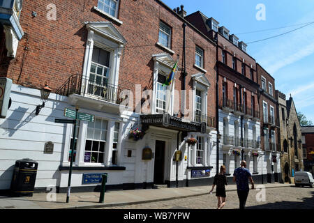 Le White Hart Hotel et Restaurant, Bailgate, centre-ville de Lincoln, Lincolnshire, Royaume-Uni Banque D'Images