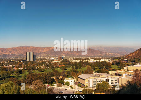 San Fernando Valley et Verdugo Mountains à Los Angeles Banque D'Images