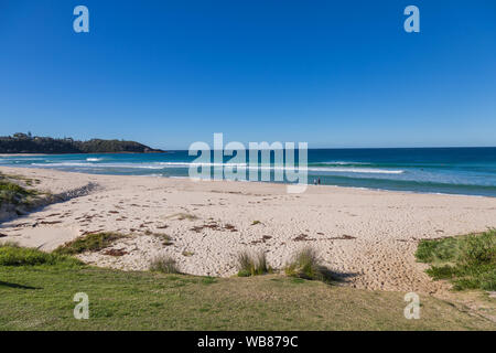 Vue générale de la plage de Mollymook, Ulladulla, NSW Australie. Banque D'Images