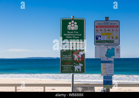 Vue générale de la plage de Mollymook, Ulladulla, NSW Australie. Banque D'Images