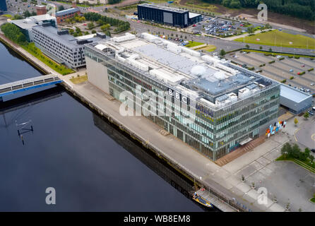 BBC Scotland office building sur Pacific Quay sur la rivière Clyde Banque D'Images