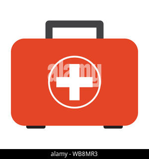 Boîte de premiers soins vector illustration design sur fond blanc - kit de soins de santé d'urgence Banque D'Images