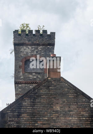 Paisley, Scotland, UK. 24 Août 2019 : l'ancienne caserne de pompiers de Paisley sur la rue Gordon. Banque D'Images