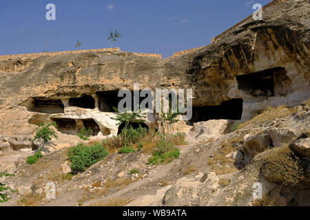 Hasankeyf est en danger d'être inondé par le barrage Ilısu sur le Tigre et de perdre tous ses trésors culturels. Banque D'Images