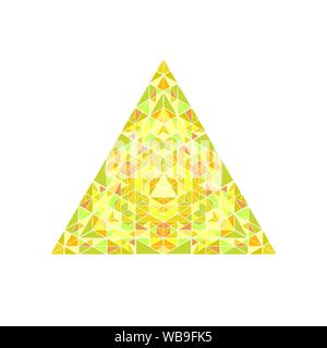 Symbole du triangle mosaïque orné isolés - modèle coloré géométrique abstraite géométrique de l'élément vecteur conception Illustration de Vecteur