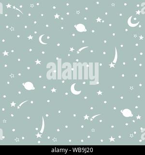 Modèle sans couture avec lune et étoiles. Lune et étoiles background Illustration de Vecteur
