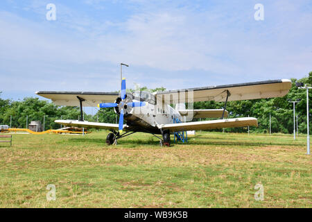 Antonov An-2N avion, Aeropark est un open-air aviation museum à côté de l'Aéroport International Liszt Ferenc, Budapest, Hongrie, Magyarország, Europe Banque D'Images