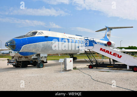 Avion Tupolev TU-134, Aeropark est un open-air aviation museum à côté de l'Aéroport International Liszt Ferenc, Budapest, Hongrie, Magyarország, Europe Banque D'Images