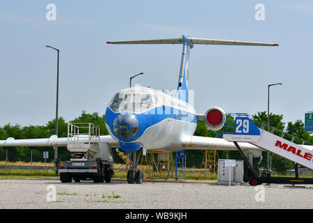 Avion Tupolev TU-134, Aeropark est un open-air aviation museum à côté de l'Aéroport International Liszt Ferenc, Budapest, Hongrie, Magyarország, Europe Banque D'Images