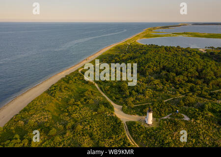 Edgartown Harbor Light et Cape Pogue Light à Martha's Vineyard Banque D'Images