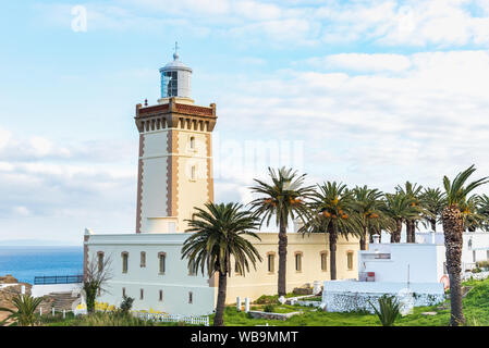 Le phare de cap Spartel à Tanger, Maroc Banque D'Images