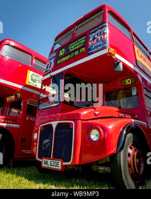 Hailsham, East Sussex UK. 25 août 2019. Festival des transports. Automobiles, moteurs à vapeur, un mélange de véhicules de tourisme à ce jour férié. Banque D'Images