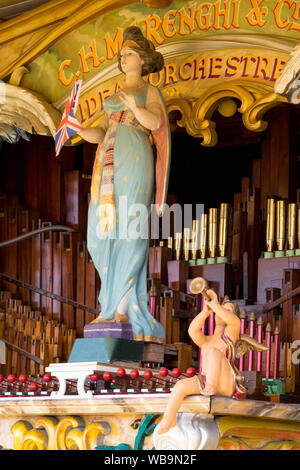 Hellingly, East Sussex Royaume-Uni. 25 août 2019. Festival des transports. Orgue de fairground Banque D'Images