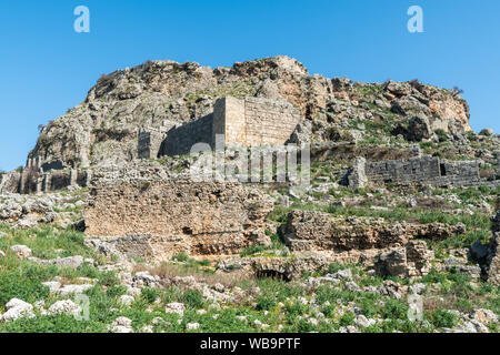 Ruines de l'ancienne ville Silyon comporte à Antalya province de la Turquie. Banque D'Images