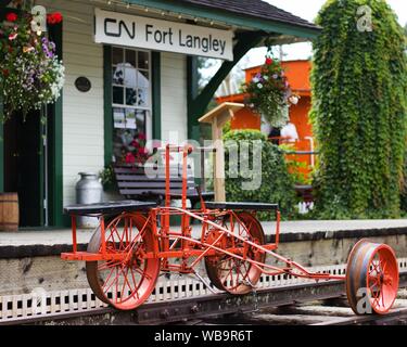 Deux Personne CN Railway trolley, pompe à boisson, kalamazoo Banque D'Images