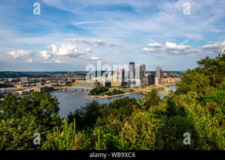 Pittsburgh Skyline de Mount Washington Banque D'Images