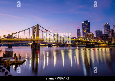 L'atterrissage de l'Allegheny au lever du soleil Banque D'Images