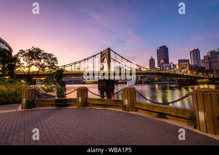 L'atterrissage de l'Allegheny au lever du soleil Banque D'Images