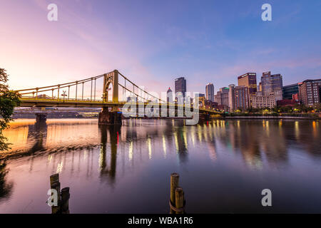 L'atterrissage de l'Allegheny au lever du soleil Banque D'Images