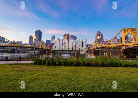 L'atterrissage de l'Allegheny au lever du soleil Banque D'Images