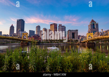 L'atterrissage de l'Allegheny au lever du soleil Banque D'Images