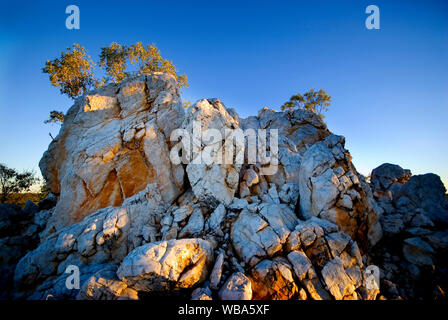 Coup de Quartz près de Cobbold Gorge. Robin des Bois, près de Georgetown, Gulf Savannah, Queensland, Australie Banque D'Images