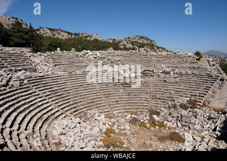 Termessos est un des mieux conservés de la Turquie villes anciennes et la plupart des sites archéologiques exceptionnels, situé dans la province d'Antalya. Banque D'Images