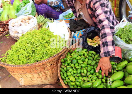 Mani Marché Sithu à Bagan, Myanmar, Birmanie Banque D'Images