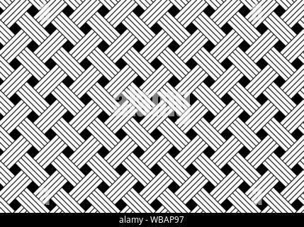 Seamless géométrique noir et blanc tissu motif de fond. Résumé géométrique rayures texture élégante moderne. Vector illustration Illustration de Vecteur