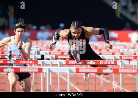 Les coureuses de la concurrence dans l'Athlétisme britannique Muller, Alexander Stadium, Birmingham Banque D'Images