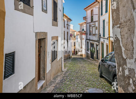 Street dans le quartier juif, dans la ville de Castelo de Vide, district de Portalegre, Alto Alentejo, Portugal Banque D'Images