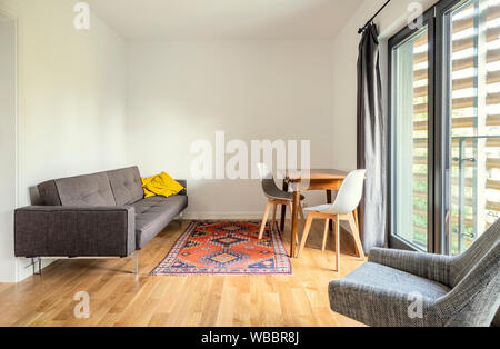 Design intérieur moderne. Salle de séjour d'un petit appartement Banque D'Images