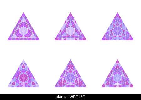 Abstract colorful mosaic isolé ornés du logo triangle - paramétrage du modèle géométrique géométrique ornementale illustrations vecteur polygonale Illustration de Vecteur