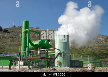 L'énergie géothermique à Denizli Turquie Banque D'Images