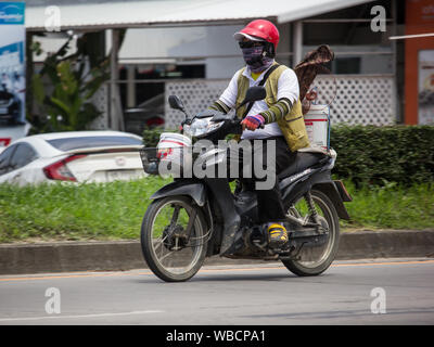 Chiang Mai, Thaïlande - 20 août 2019 : Honda Moto vague privée. Sur road no.1001 à 8 km de la ville de Chiangmai. Banque D'Images