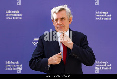 Edinburgh, Ecosse, Royaume-Uni. 26 août 2019. Gordon Brown se rend à la Edinburgh International Book Festival. Iain Masterton/Alamy Live News. Banque D'Images