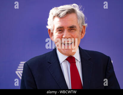 Edinburgh, Ecosse, Royaume-Uni. 26 août 2019. Gordon Brown se rend à la Edinburgh International Book Festival. Iain Masterton/Alamy Live News. Banque D'Images