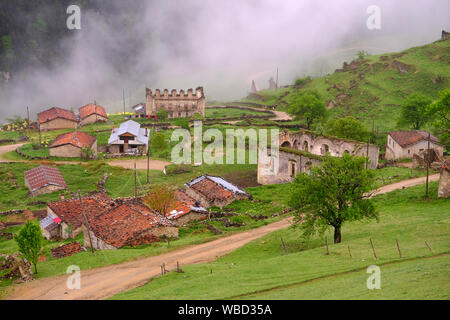 Un vieux placement dans Trabzon (Turquie) Ruines de Santa Banque D'Images