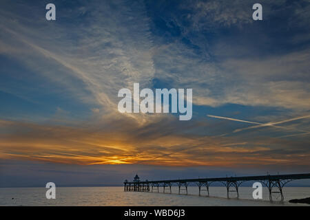 Prises de la plage front de Clevedon Banque D'Images