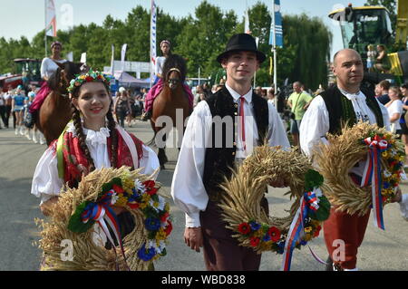 Ceske Budejovice, République tchèque. Août 24, 2019. Début de la fête des récoltes à Zeme zivitelka salon international de l'agriculture dans la région de Ceske Budejovice, République tchèque, le 24 août 2019. Photo/CTK Vaclav Pancer) Banque D'Images