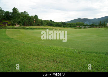 Golf, beau paysage d'un court de golf avec green grass Banque D'Images