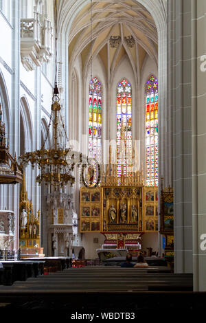L'intérieur de la cathédrale de St Elisabeth (Svatej Alzbety Dom). Banque D'Images