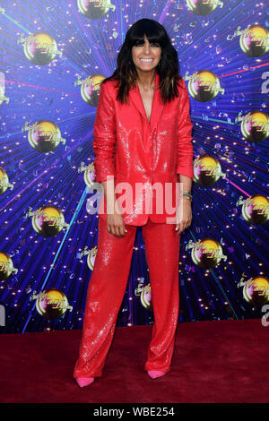 Claudia Winkleman arrivant au tapis rouge lancement de Strictly Come Dancing 2019, tenue au Centre de Télévision de la BBC à Londres, au Royaume-Uni. Banque D'Images