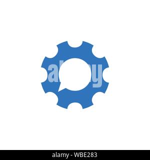 Chat de support consulter l'icône logo. Stock vector illustration isolé sur fond blanc. Illustration de Vecteur