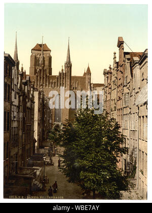 Grüner Markt, Danzig, la Prusse occidentale, Allemagne (c.-à-d., Gdańsk, Pologne) Banque D'Images