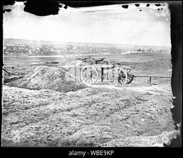 Fredericksburg, en Virginie, vue sur la ville à partir de la batterie de Tyler Résumé : Guerre civile sélectionné des photographies, 1861-1865 Banque D'Images