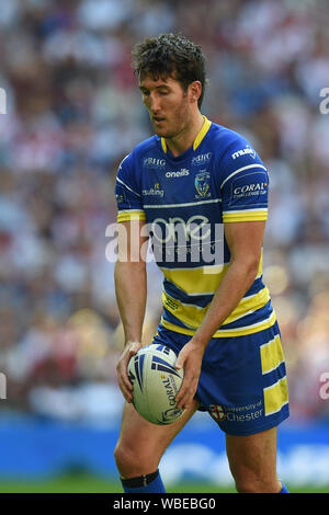 24 août 2019 , le stade de Wembley, Londres, Angleterre ; 2019 Coral Challenge Cup Final ; St Helens vs Warrington Wolves ; Stefan Ratchford de Warrington Wolves durant la partie Crédit : Richard Long/News Images Banque D'Images